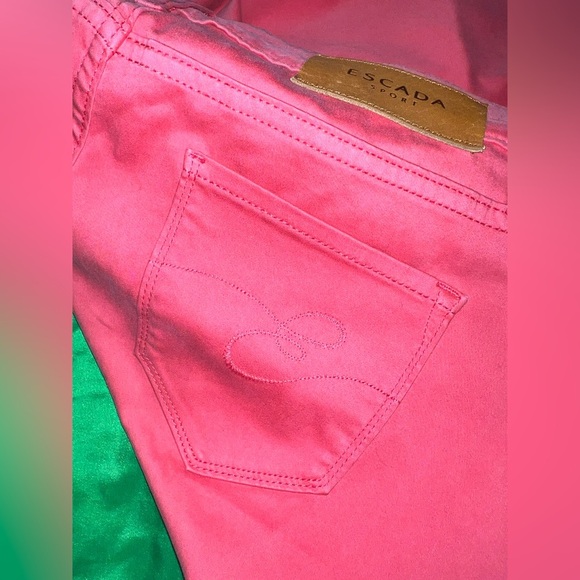 Escada Sport Vibrant Red Skinny Cropped Jeggings size 36 - Picture 11 of 12